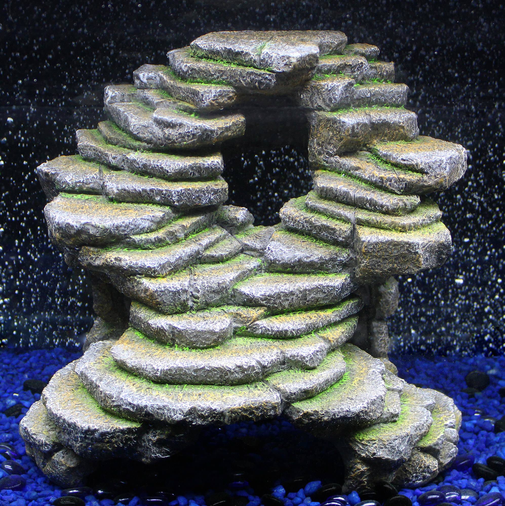 Penn-Plax Reptology Shale Scape Step Ledge & Cave Hideout - Decorative Resin for Aquariums & Terrariums - Great for Reptiles, Am